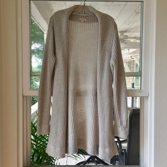 Merona Sweaters - Long & Cozy Cream Cardigan